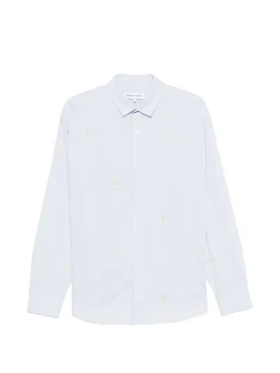 Maison Labiche Breteuil Sailboat-embroidered Shirt In Blue