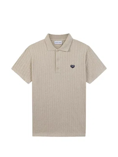 Maison Labiche 하트 패치 폴로 셔츠 In Brown