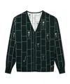 Maison Labiche Grid-pattern Cardigan In Green