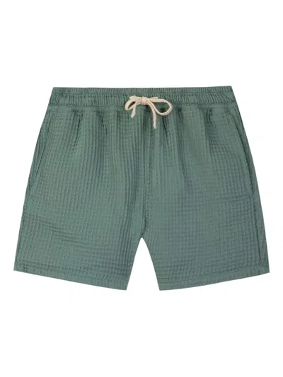 Maison Labiche Cotton Shorts In Green