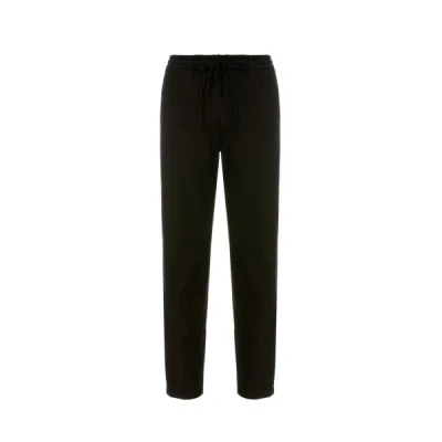 Maison Labiche Cotton Trousers In Black