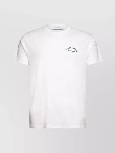Maison Labiche Crew Neck Logo T-shirt With Short Sleeves In White