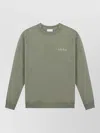 Maison Labiche Crew Neck Long Sleeve Sweater With Embroidery In Green