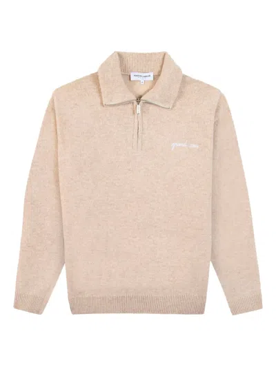 Maison Labiche Delepine Half-zip Grand Cru Sweater In Neutral