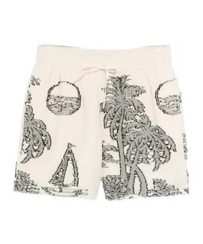 Maison Labiche Drawstring Swim Trunks In Neutral