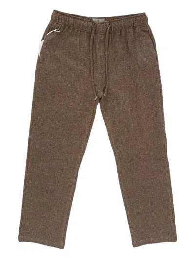 Maison Labiche Drawstring Trousers In Brown
