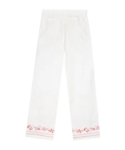 Maison Labiche Elastic Waist Casual Pants In White