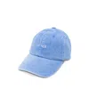 Maison Labiche Embroidered Cap In Orange