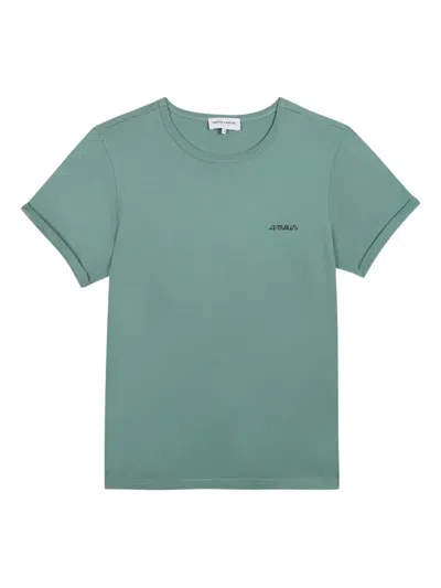 Maison Labiche Embroidered-detail T-shirt In Green