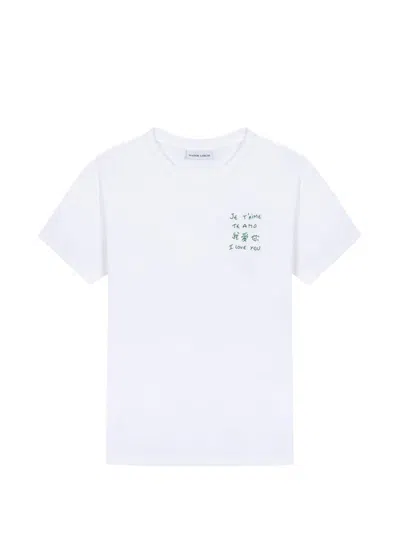Maison Labiche Embroidered Organic-cotton T-shirt In White