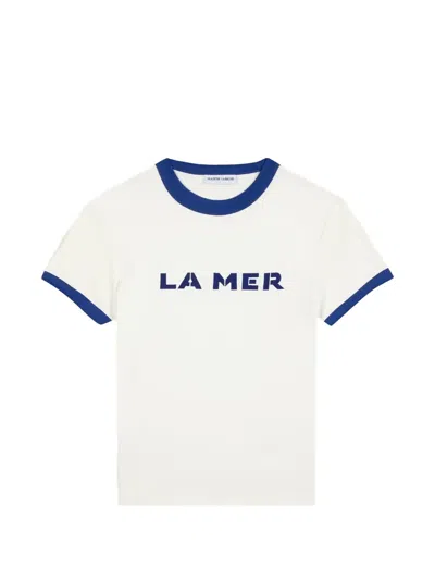 Maison Labiche Embroidered Ringer T-shirt In Blue