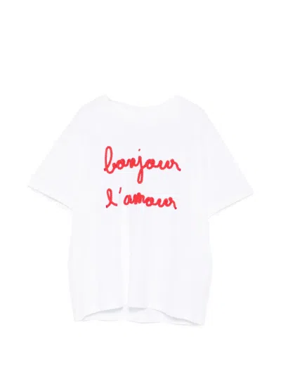 Maison Labiche Embroidered T-shirt In White