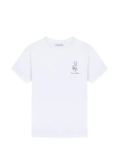 Maison Labiche Embroidered-logo T-shirt In White