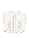 Maison Labiche Embroidery Scalloped Top In Multi