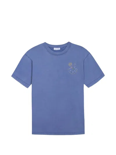 Maison Labiche Embroidery T-shirt In Blue