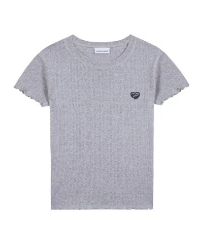 Maison Labiche Folies Ribbed T-shirt In Gray