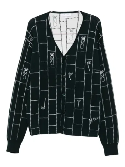 MAISON LABICHE GRID-PATTERN CARDIGAN