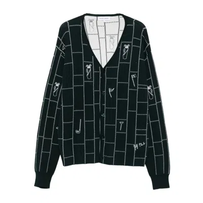MAISON LABICHE GRID-PATTERN CARDIGAN
