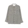 Maison Labiche Houndstooth Check Shirt In Brown
