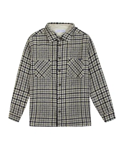Maison Labiche Houndstooth Pattern Shirt In Gray