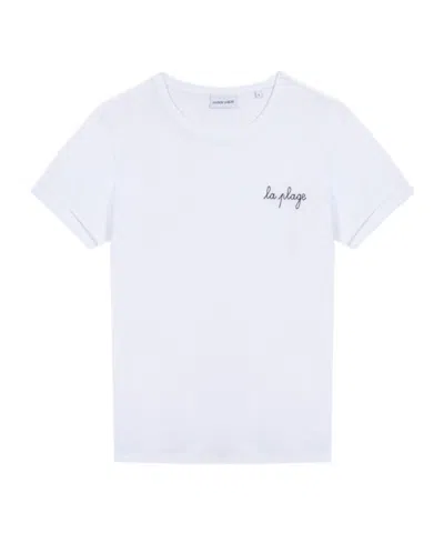 Maison Labiche La Plage Embroidered T-shirt In White