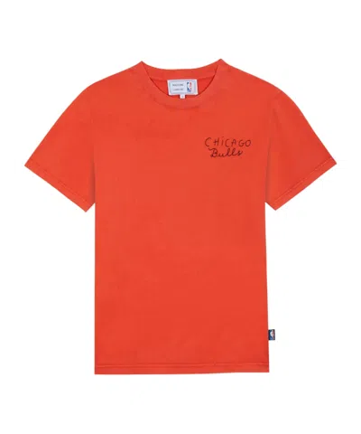 Maison Labiche Lettering Crew Neck T-shirt In Red