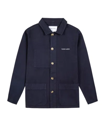 Maison Labiche Logo Embroidered Casual Jacket In Blue