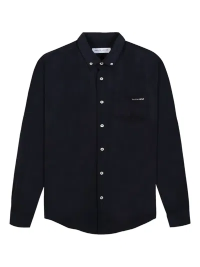 Maison Labiche Logo-embroidered Shirt In Black