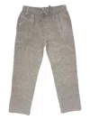Maison Labiche Logo-patch Drawstring Trousers In Gray