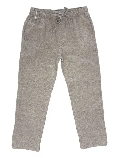 Maison Labiche Logo-patch Drawstring Trousers In Gray
