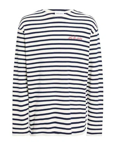 Maison Labiche Man Sweater Navy Size L Organic Cotton In Blue