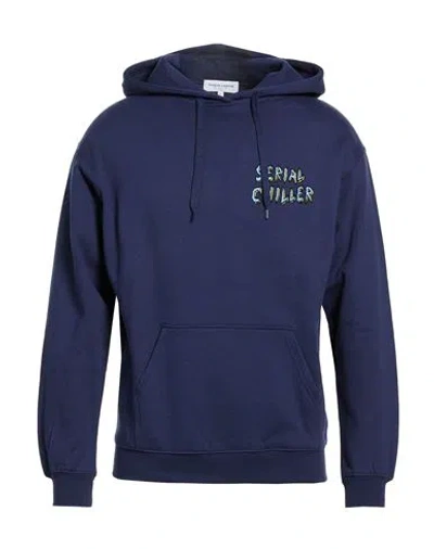 Maison Labiche Man Sweatshirt Navy Size Xs Organic Cotton In Blue
