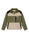 Maison Labiche Menans Colour-block Jacket In Green