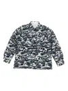 Maison Labiche Monge Bird-pattern Overshirt In Neutral