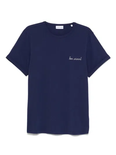 Maison Labiche Navy Blue T-shirt With Logo