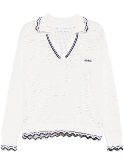 Maison Labiche Open-knit Jumper In White