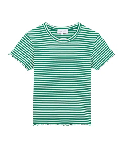 Maison Labiche Open-necked Black Shirt In Green