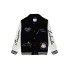 Maison Labiche Nicot Embroidered Wool-blend Varsity Jacket In Black
