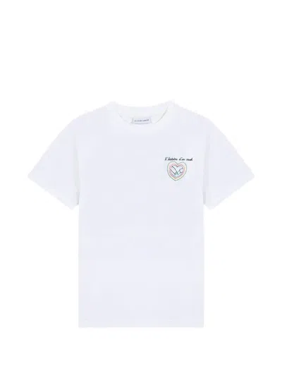 Maison Labiche Patureau Croco Embroidery T-shirt In White