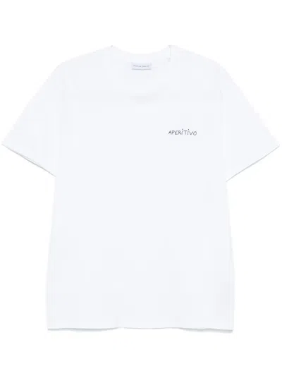 Maison Labiche Popincourt Aperitivo T-shirt In White