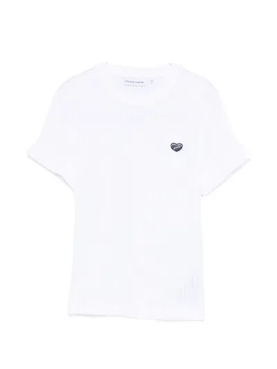 Maison Labiche Ribbed Heart-appliqué T-shirt In White