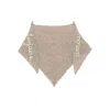 Maison Labiche Slogan-embroidered Scarf In Gray