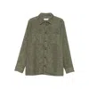 Maison Labiche Long-sleeved Logo Shirt In Green