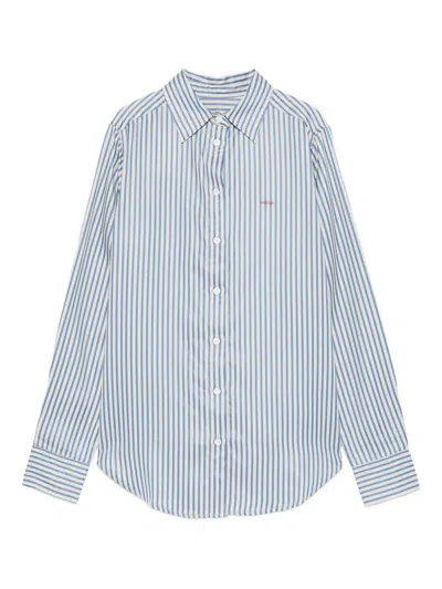 Maison Labiche Dewet Amour Striped Shirt In Blue