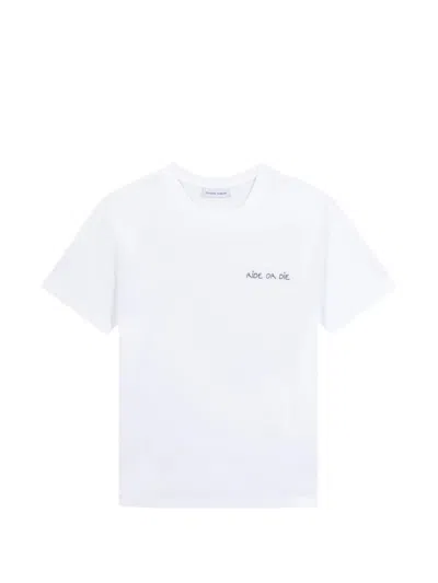 Maison Labiche Graphic Print Crew Neck Short Sleeve T-shirt In White