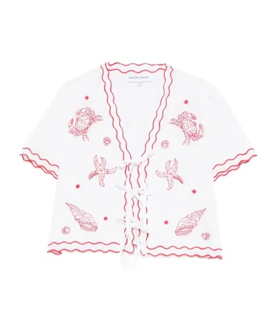 Maison Labiche Short Sleeve Shirt In White