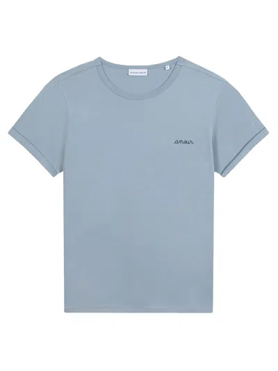 Maison Labiche Short-sleeved T-shirt With Logo In Blue