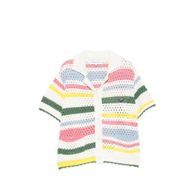 Maison Labiche Souchier Striped Knit Shirt In Multi