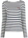 Maison Labiche Stripe-pattern Sweatshirt In White