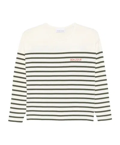 Maison Labiche Striped Long-sleeved T-shirt In Neutral